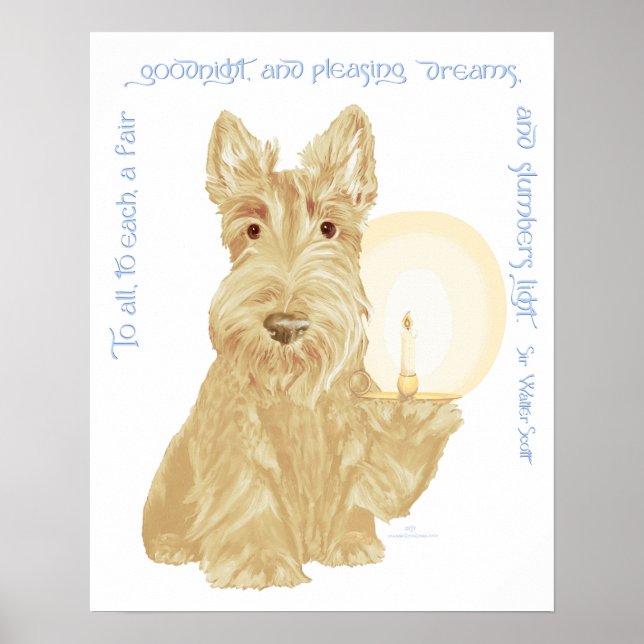Poster Wheaten Scottie Bonne Nuit (Devant)