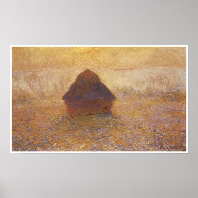 Poster Wheatstack (Soleil dans la brume), 1891 (Devant)