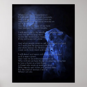 Poster When I'm an Old Horse Woman Print