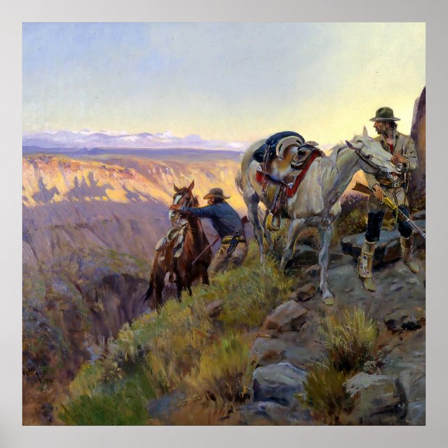 Poster "When Shadows Hint Hint Death" de Charles M Russel (Devant)