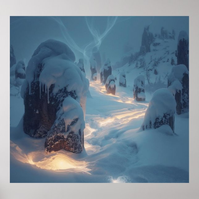 Poster Where Light Wanders in Winter (Devant)