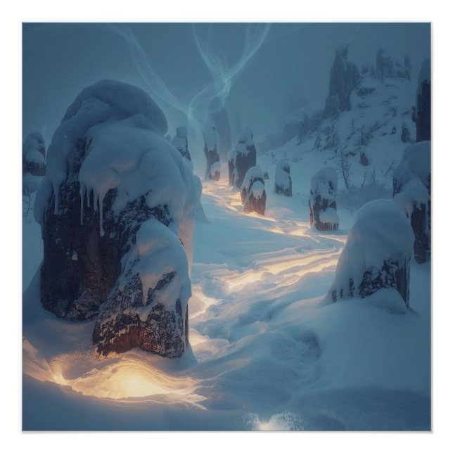 Poster Where Light Wanders in Winter (Devant)