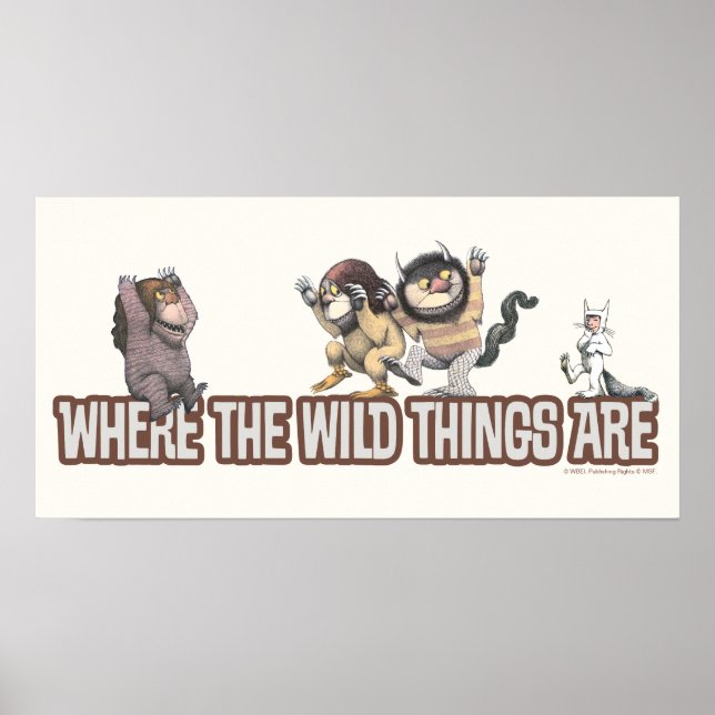 Poster Where the Wild Things Are Characters on Logo (Devant)