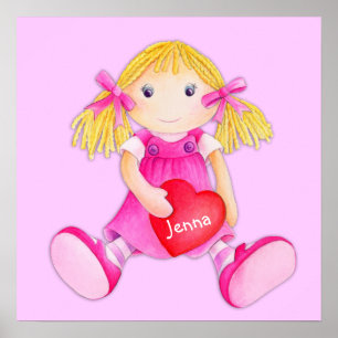 Poster Whimscal chiffon poupées filles ajouter votre nom