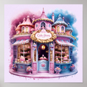 Poster Whimsical Cake Shop My Little Princess Cakes
