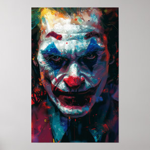 Poster Whimsical Joker Smile Motif répétitif
