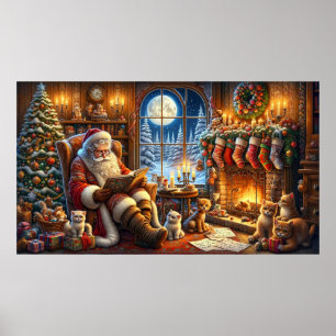 Poster Whimsical Père Noël