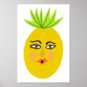Poster Whimsical Pineapple Art