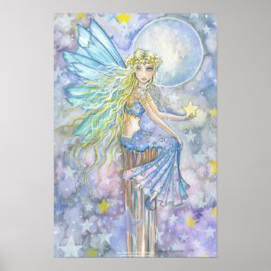 Poster Whimsical Starry Fairy Art