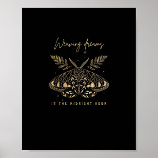 Poster Whimsigoth Cottagecore Goblincore Mysical Moth Go