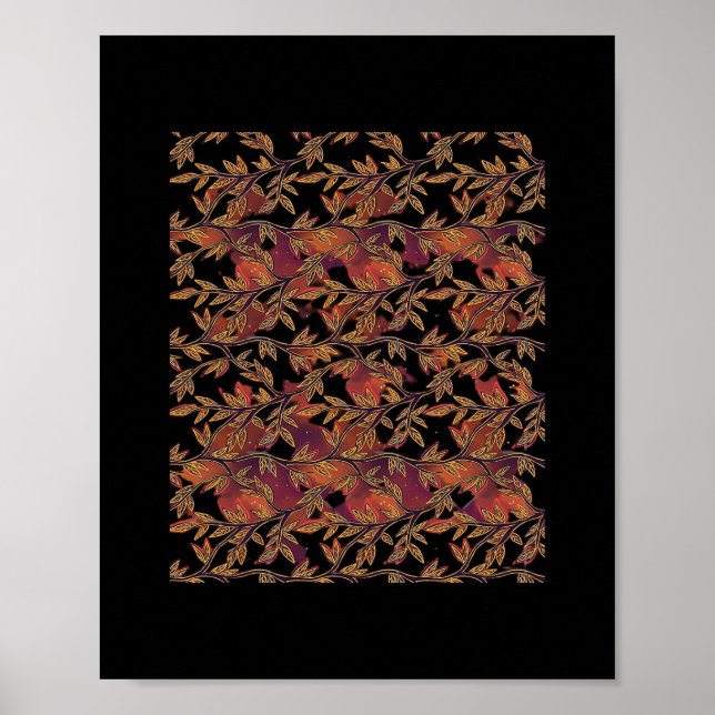 Poster Whimsigoth Golden Vinework Graphisme (Devant)