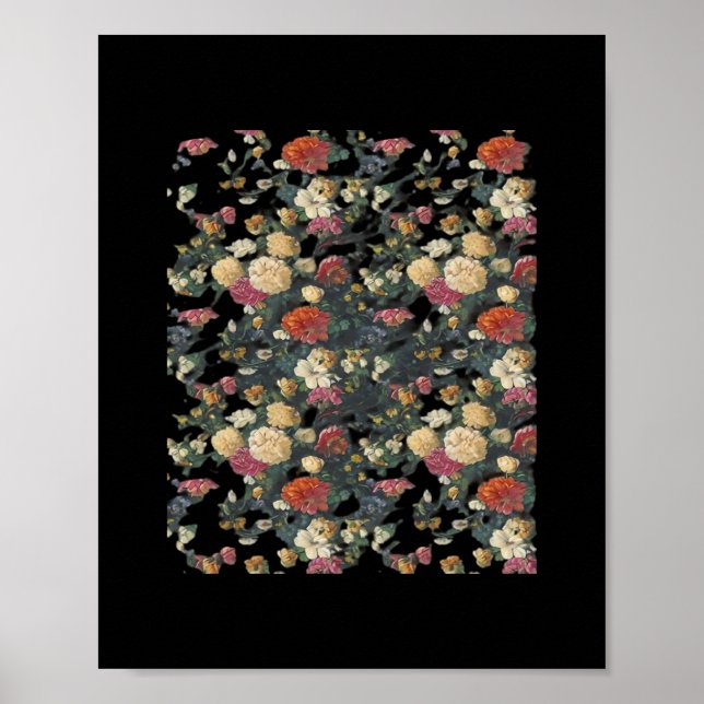 Poster Whimsigoth Old Victorian Floral Oil Peinture Class (Devant)