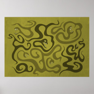 Poster Whimsigoth Serpents Et Tentacles En Amour