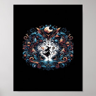 Poster Whimsigoth sorcière dans un classique