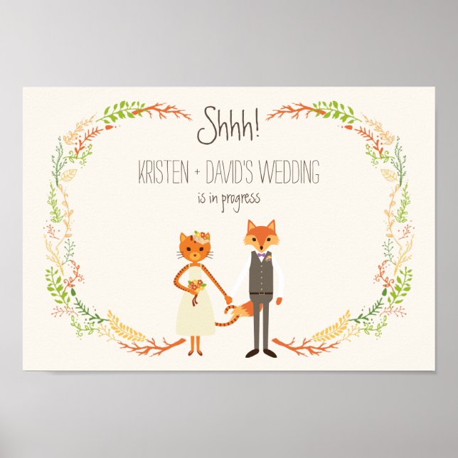 Poster Whimsland Chat & Fox mariage en cours (Devant)