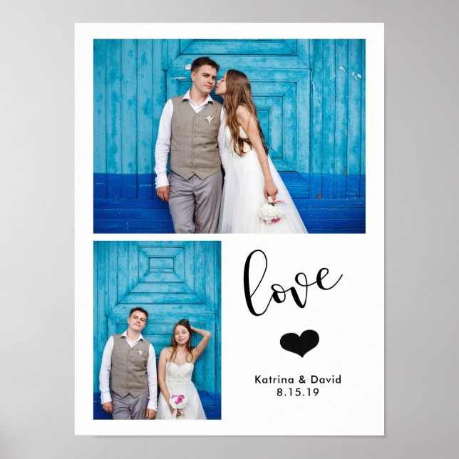 Poster Whimsy moderne | Deux Mariages photo (Devant)