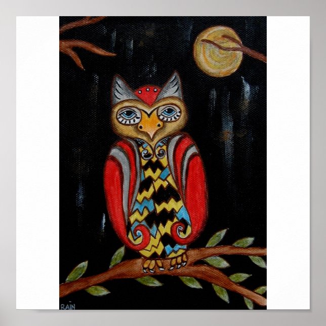 Poster Whimsy Owl (Devant)