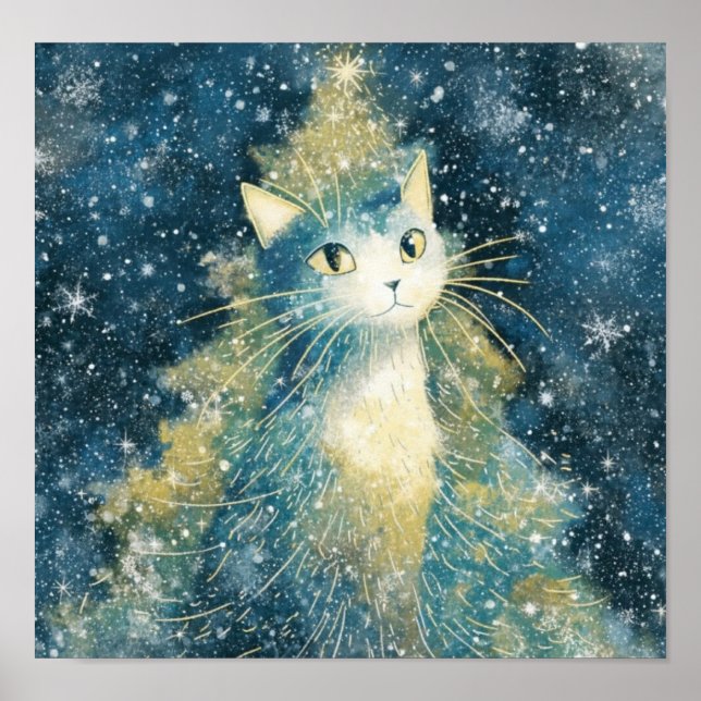 Poster WhimsyXmasCatTree (Devant)