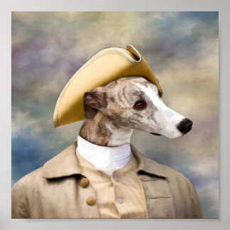 Poster Whippet Gentleman Print