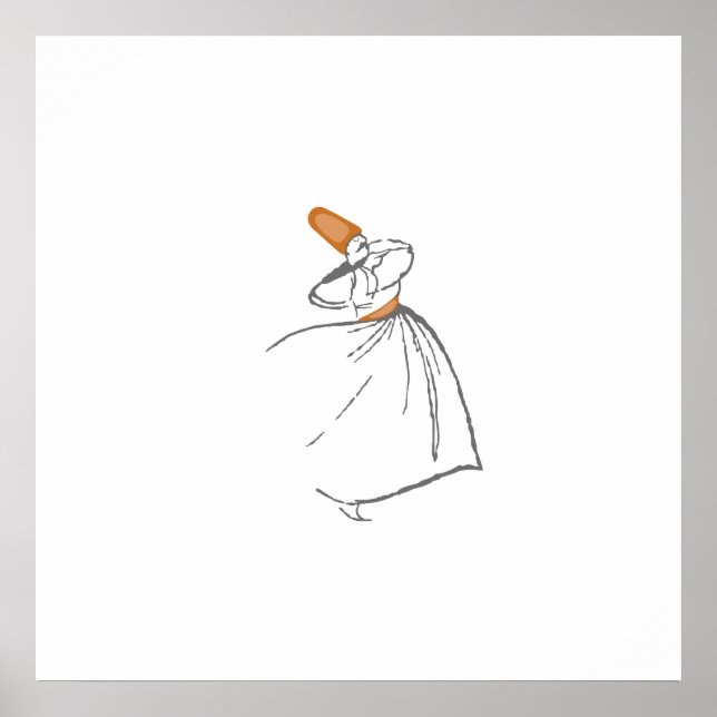Poster Whirling Dervish - orange brûlée (Devant)
