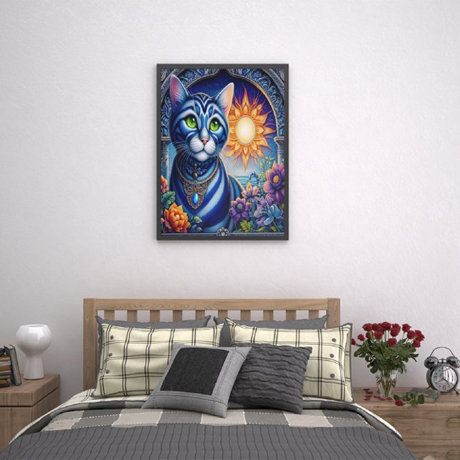 Poster Whiskers of Light : Un chat qui se repose au solei (Créateur téléchargé)