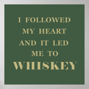Poster Whiskey cite d'étranges paroles d'alcool