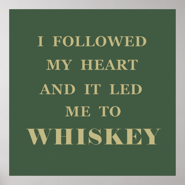 Poster Whiskey cite d'étranges paroles d'alcool (Devant)