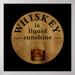 Poster Whiskey cite d'étranges paroles d'alcool