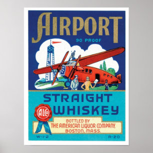 Poster Whiskey droit de l'aéroport