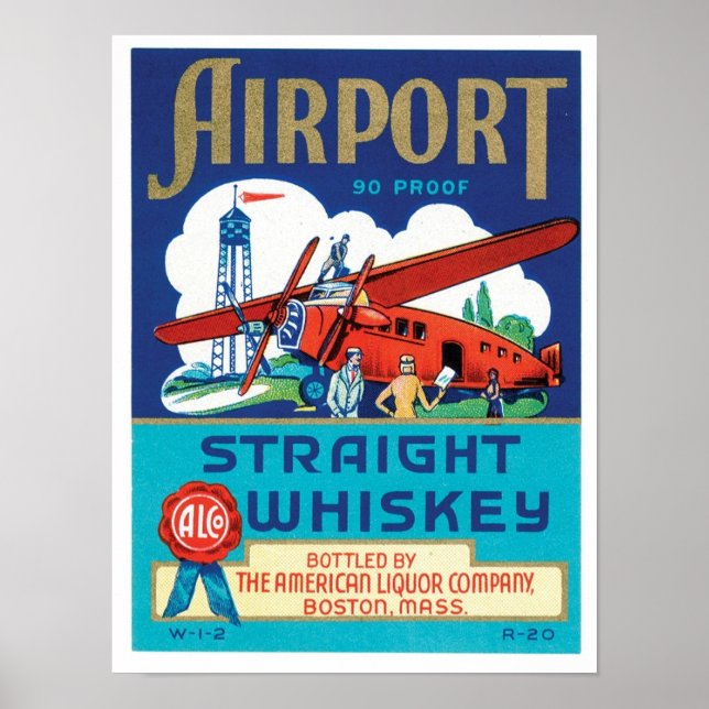 Poster Whiskey droit de l'aéroport (Devant)