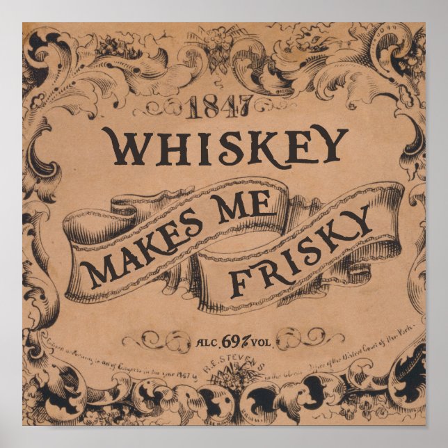 Poster Whiskey me rend frisquet (Devant)
