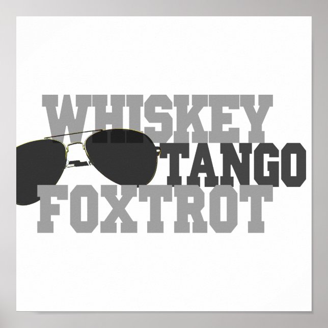 Poster Whiskey Tango Foxtrot - Vêtements d'aviation (Devant)
