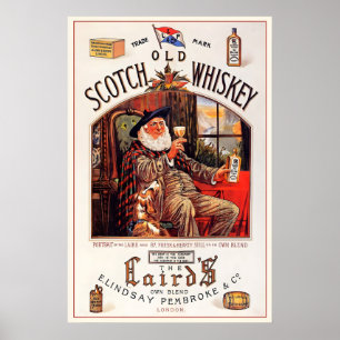 Poster Whisky écossais Écosse Écossais Celtique Édimbourg