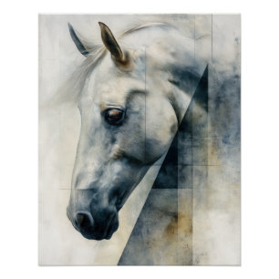 Poster Whisper of Grace - White Horse Art Imprimer