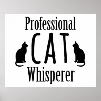Poster Whisperer de chat professionnel