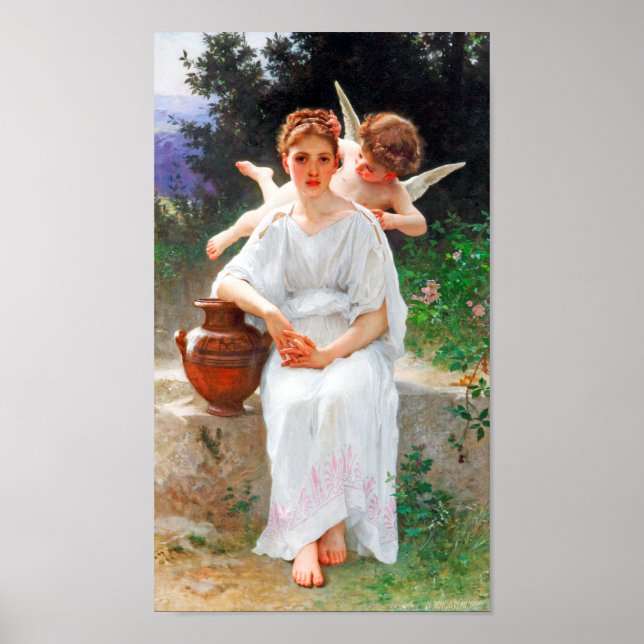 Poster Whisperies d'Amour, Bouguereau (Devant)