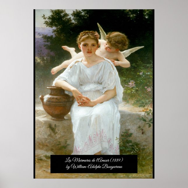 Poster Whisperings of Love de Bouguereau (Devant)