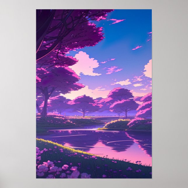 Poster Whispers of, Paysage Anime (Devant)