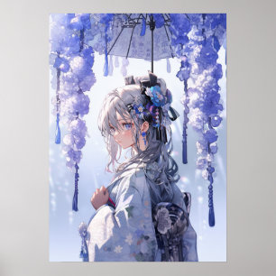 Poster Whispers of Spring : L'Enchanteuse en blanc