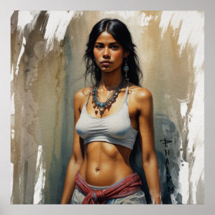 Poster Whispers of the Soul- peinture figurative