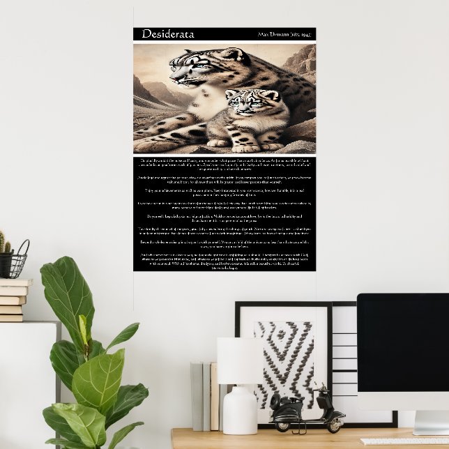 Poster Whispers of the Wild : Desiderata (Bureau à domicile)