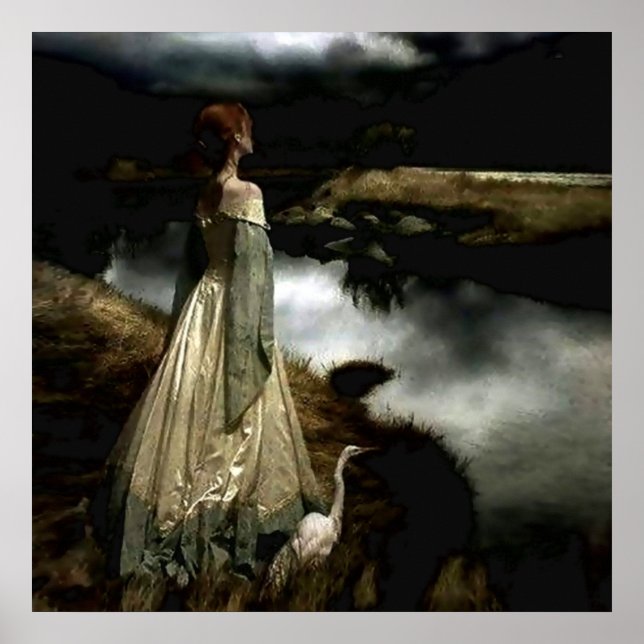 Poster "Whispers on the Wind" par Edward Robert Hughes (Devant)