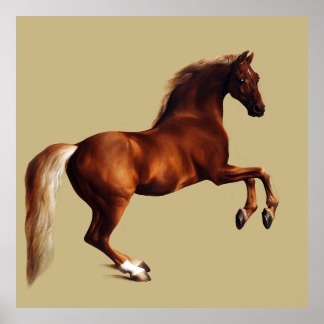 Poster Whistlejacket horse by George Stubbs (Devant)