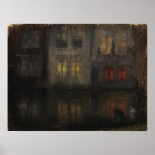 Poster Whistler - Black And Red Back Canal Holland