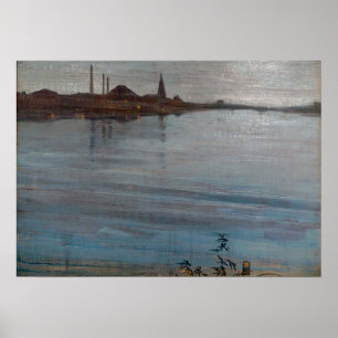 Poster Whistler - En Bleu Et Argent 1871