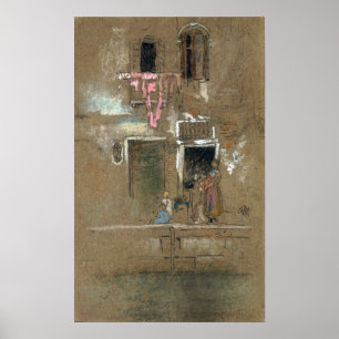 Poster Whistler - Note En Rose Et Brown