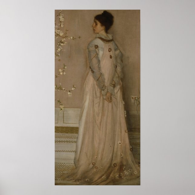 Poster Whistler - Symphonie En Couleur Flesh Et Rose 1871 (Devant)