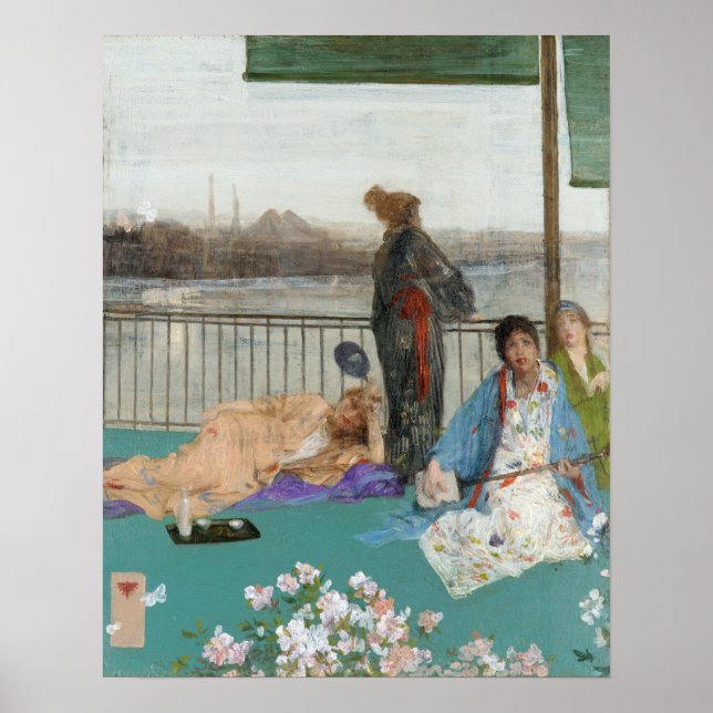 Poster Whistler - Variations de couleur chair et de vert (Devant)