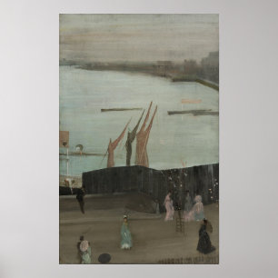 Poster Whistler - Variations En Chelsea Rose Et Gris