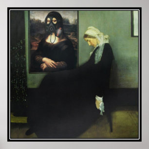 Poster Whistler's Mother Got Gassed - by Mona Lisa?